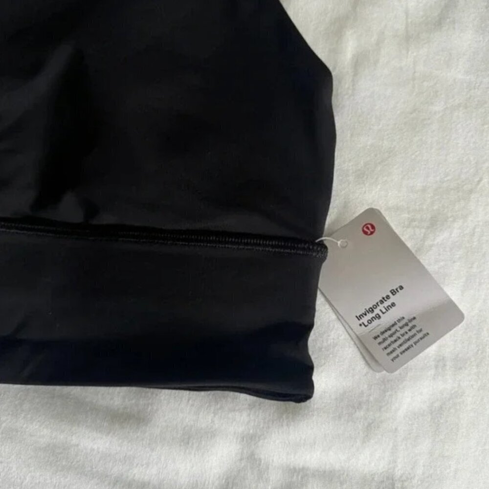 136 Lululemon Invigorate Bra * Long Line - Black - Picture 7 of 7